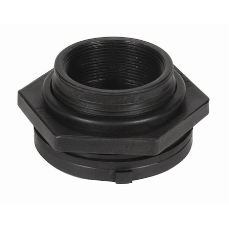 Aquascape .75 in. Poly Bulk Head Fitting - Black 99123